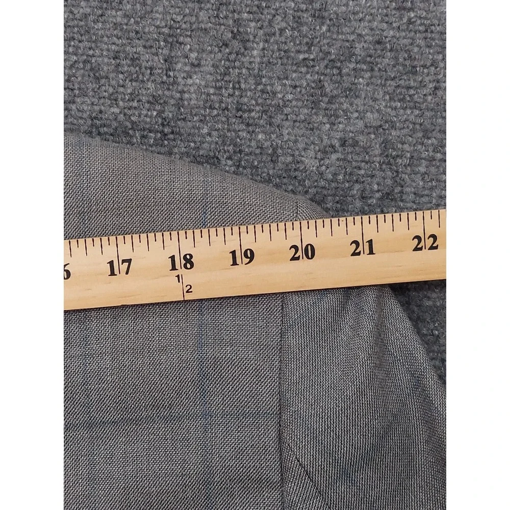 Ralph Lauren Jacket Blazer Mens 42 L Gray Plaid Silk Wool 2 Button Sport Coat